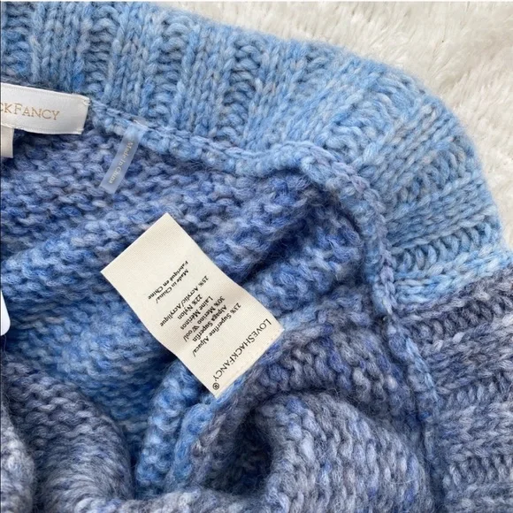 Loveshackfancy blue knit blossom pants NWT